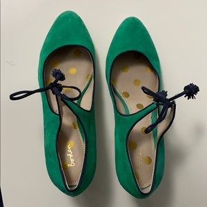 Boden green suede pumps - 2 in heel, size 41.5
